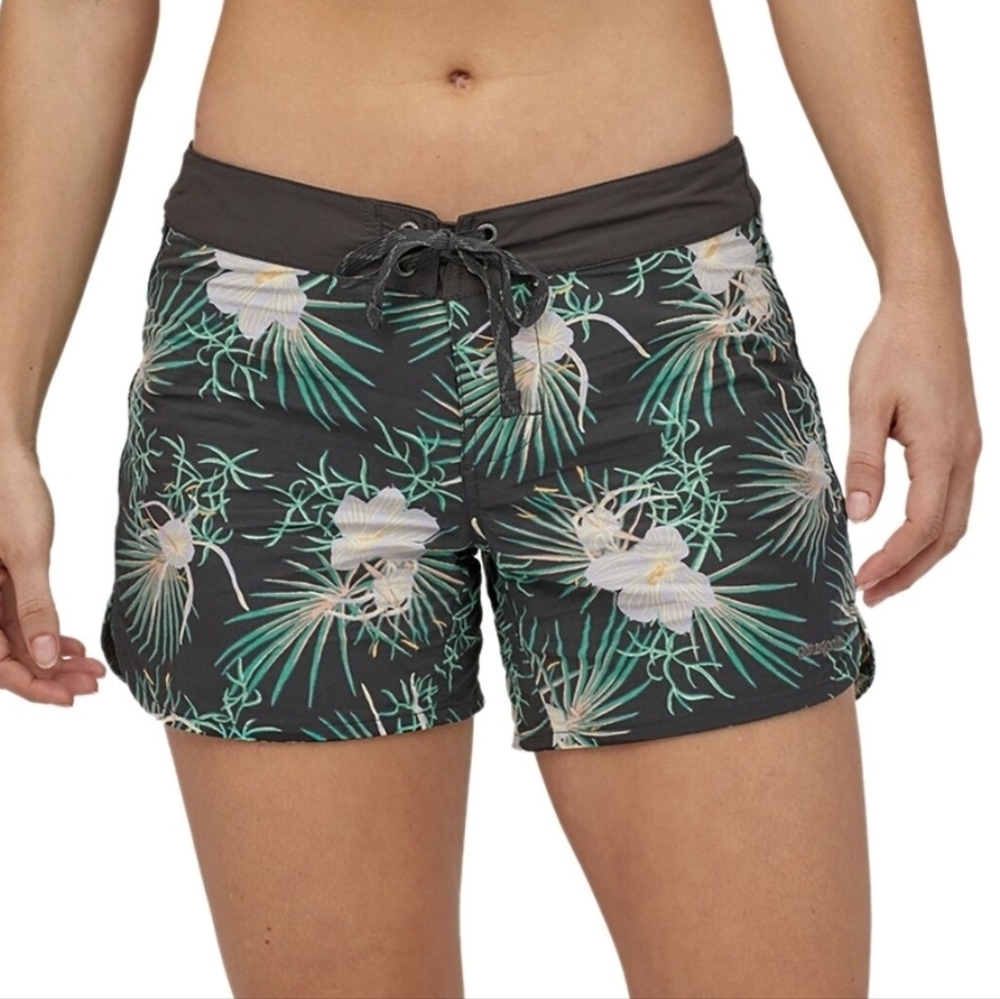 Patagonia Black Floral Athletic Shorts
